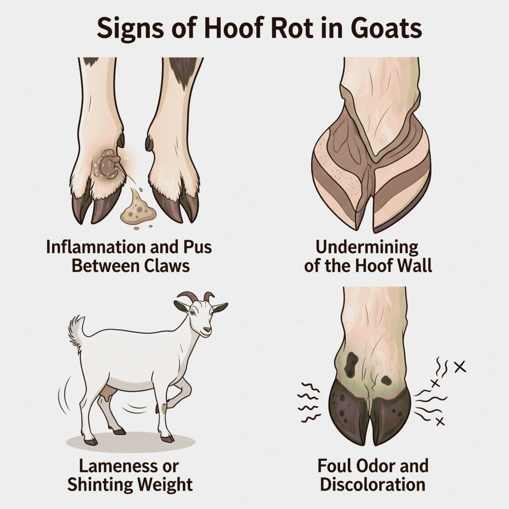 Common goat hoof problems in Australia: overgrowth, scald, and rot identification for early prevention.